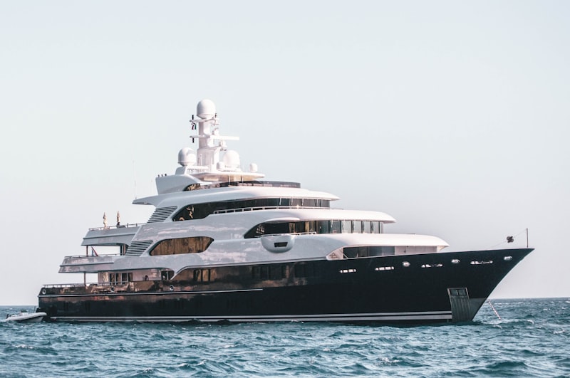 Research vessel at sea